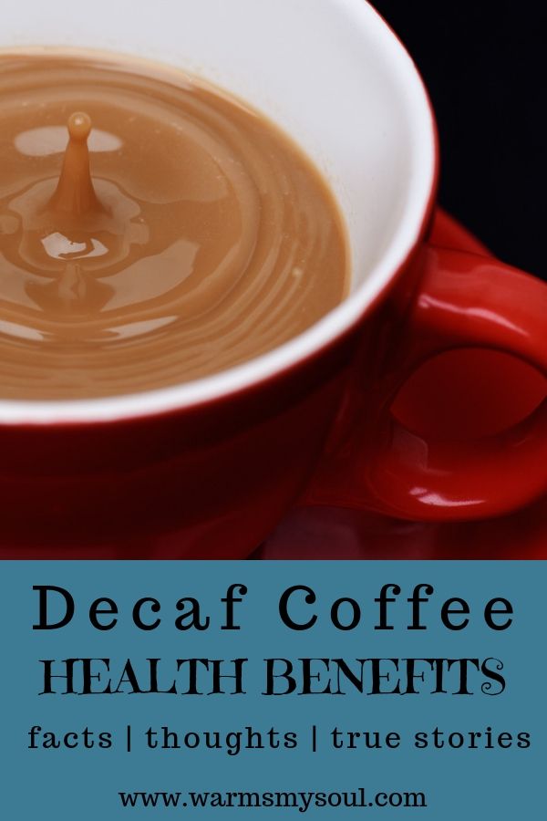 Decaf coffee often gets a bad rep. It has all kinds of amazing health benefits that people don't consider when they scoff at decaf coffee. What are the health benefits of decaf coffee? Here is a list of 5 health benefits, my true story of what happened to me, my thoughts, and some facts about decaf and it's benefits. 