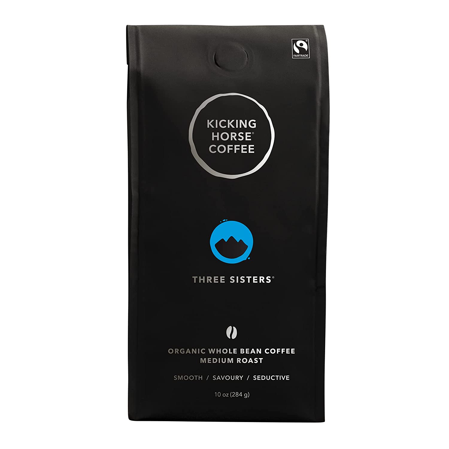 kicking horse coffee whole beans bag - three sisters is the name of this medium roast bean
